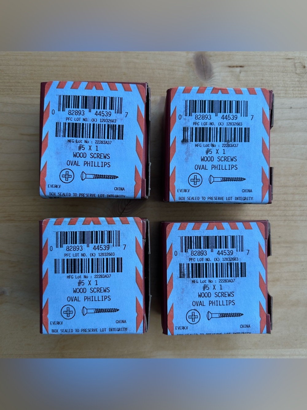 Oval Phillips Wood Screws - 4 Boxes